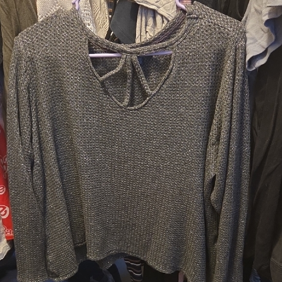 Democracy Plus Size Sparkly Knit Sweater - Picture 1 of 2